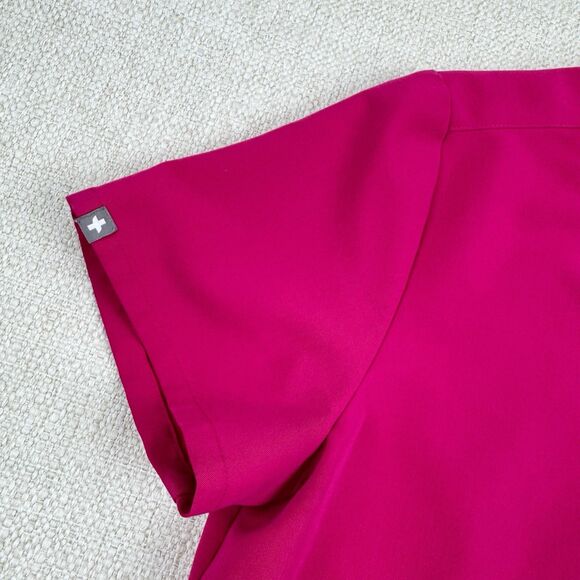 Figs Catarina One Pocket Scrub Top Women's Small Ultra Rose Pink PO#2926 FW1000N - Picture 2 of 12